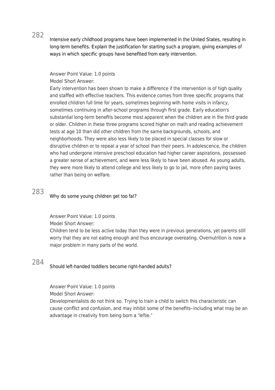 Early Childhood - Body and Mind Answers Part 9 - Page 10