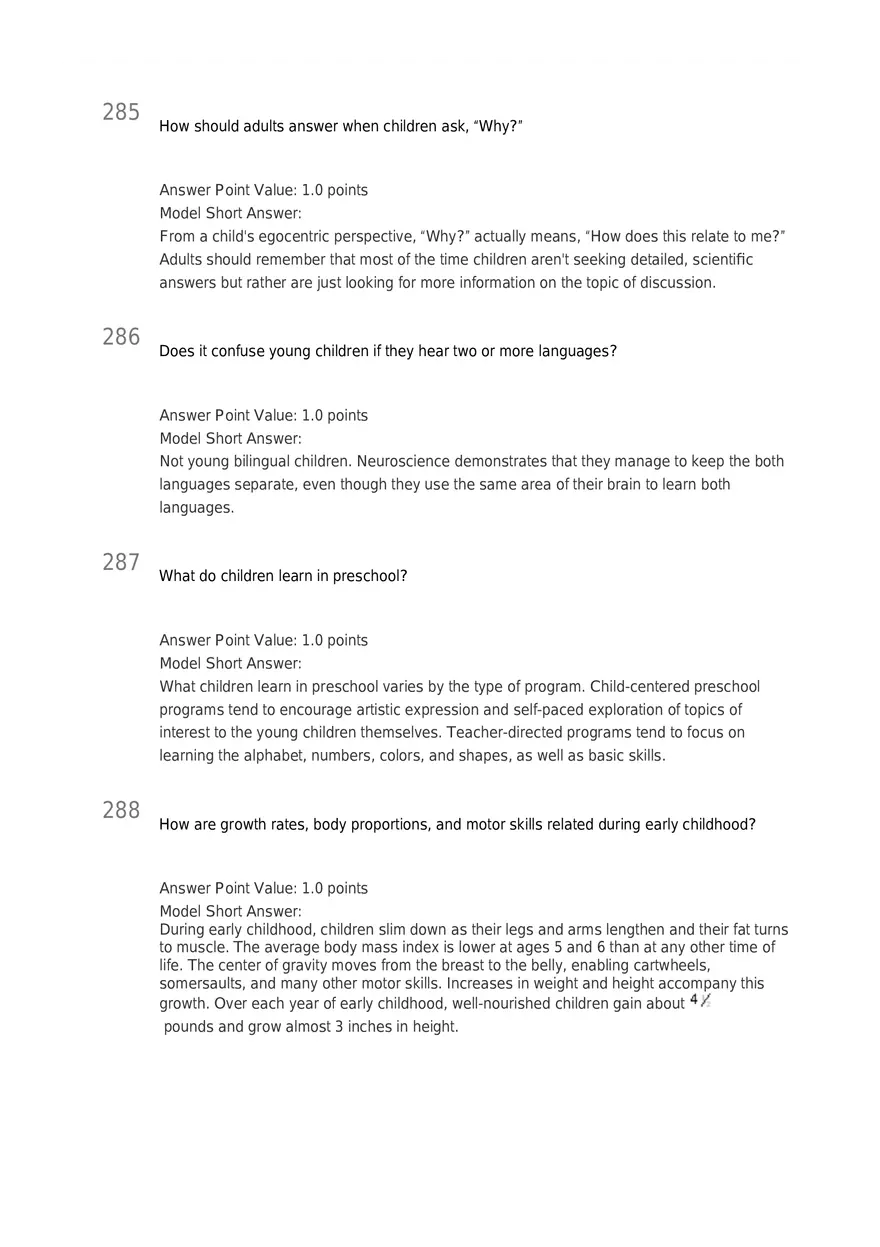 Early Childhood - Body and Mind Answers Part 9 - Page 11