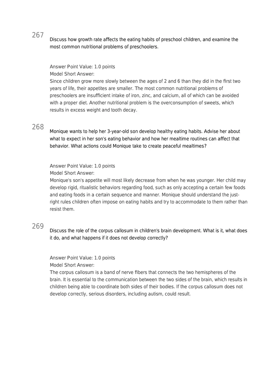 Early Childhood - Body and Mind Answers Part 9 - Page 1