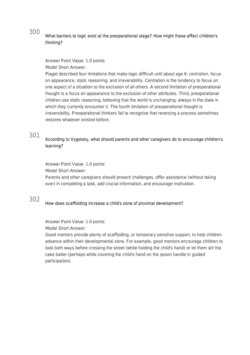 Early Childhood - Body and Mind Answers Part 9 - Page 3