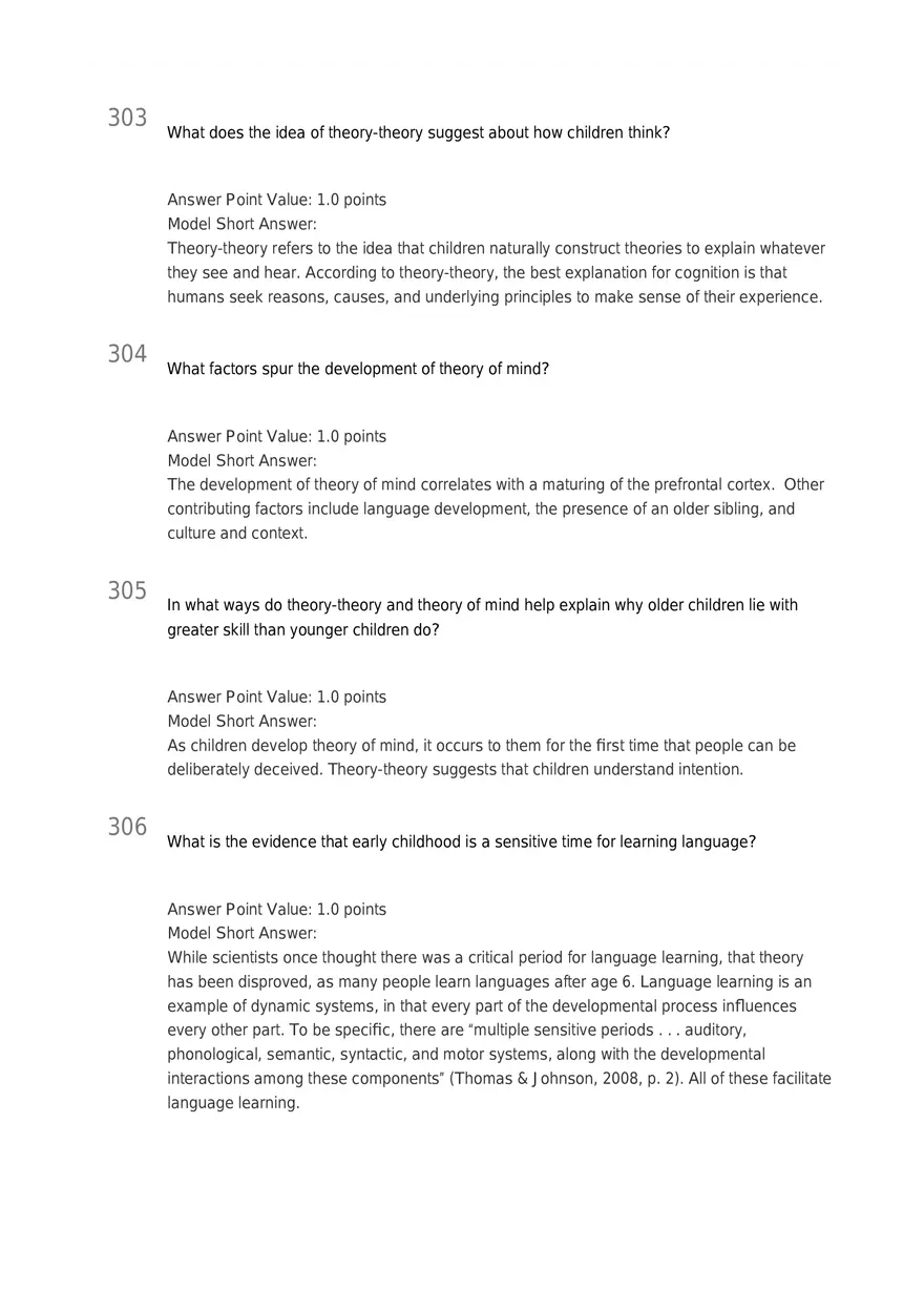 Early Childhood - Body and Mind Answers Part 9 - Page 4