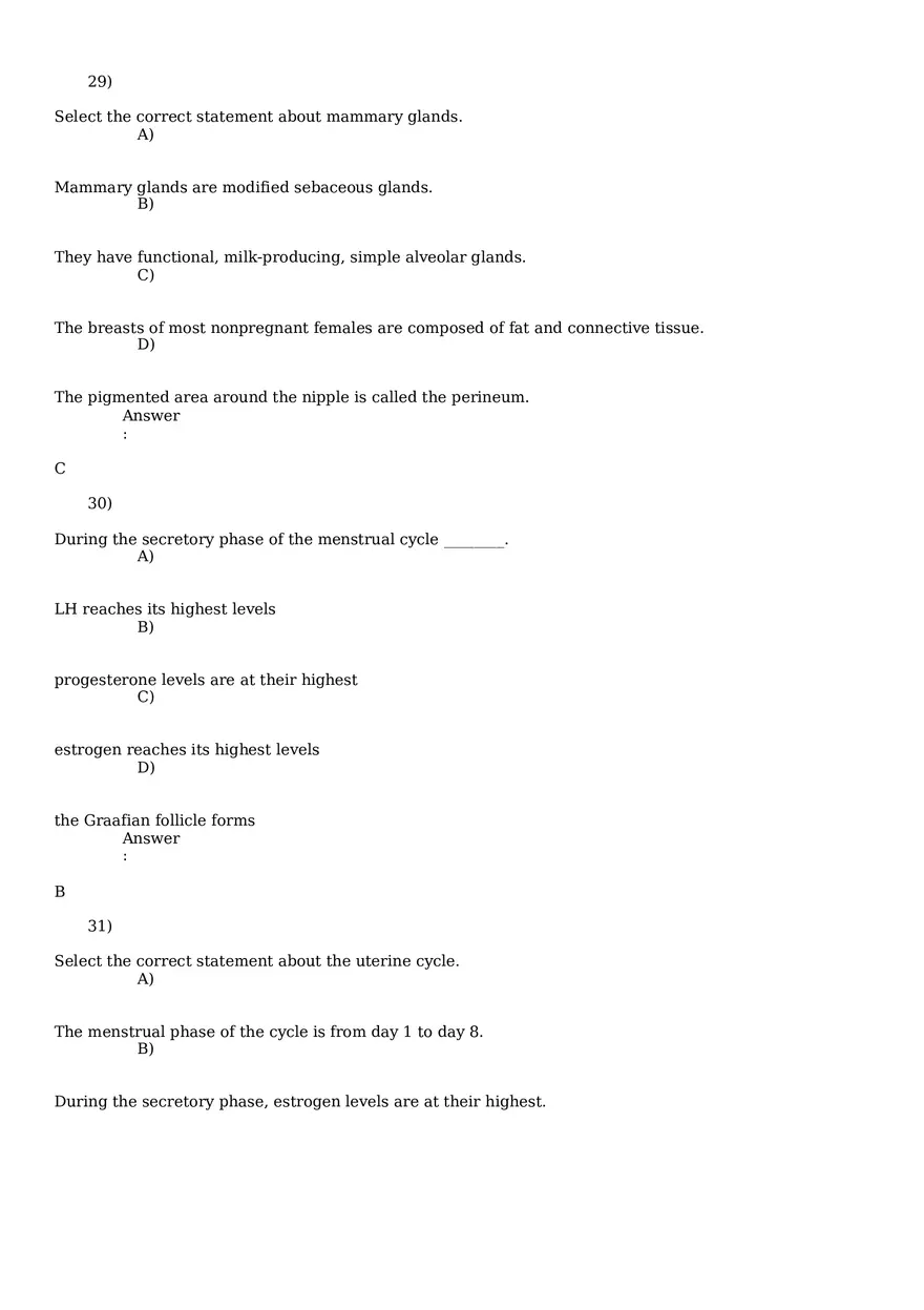 Reproductive System Practice Questions - Part 3 - Page 1