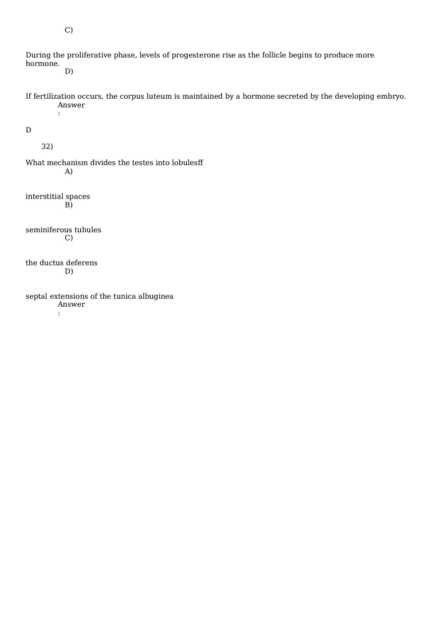 Reproductive System Practice Questions - Part 3 - Page 2