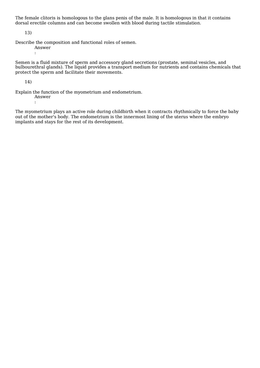 Reproductive System Practice Questions - Part 3 - Page 5