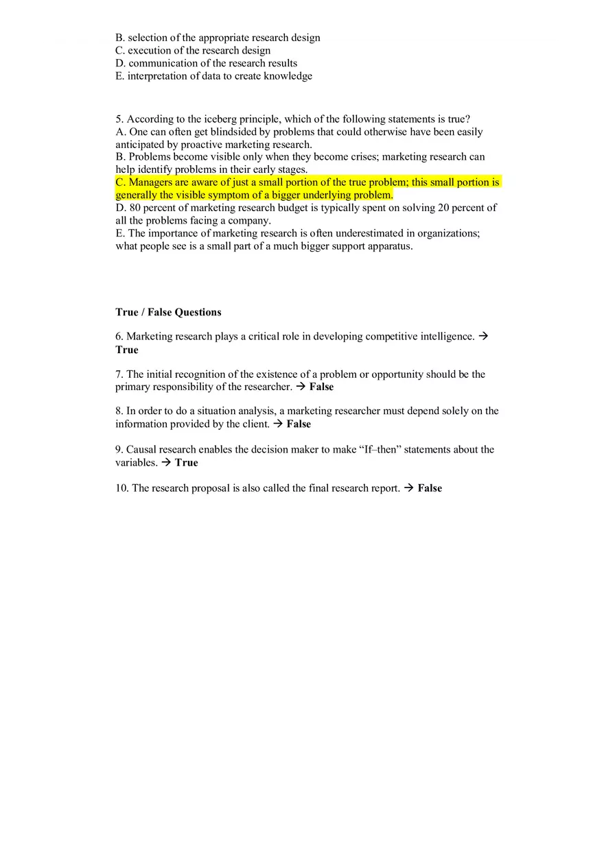 The Marketing Research Process and Proposals Chapter 2 - Page 2