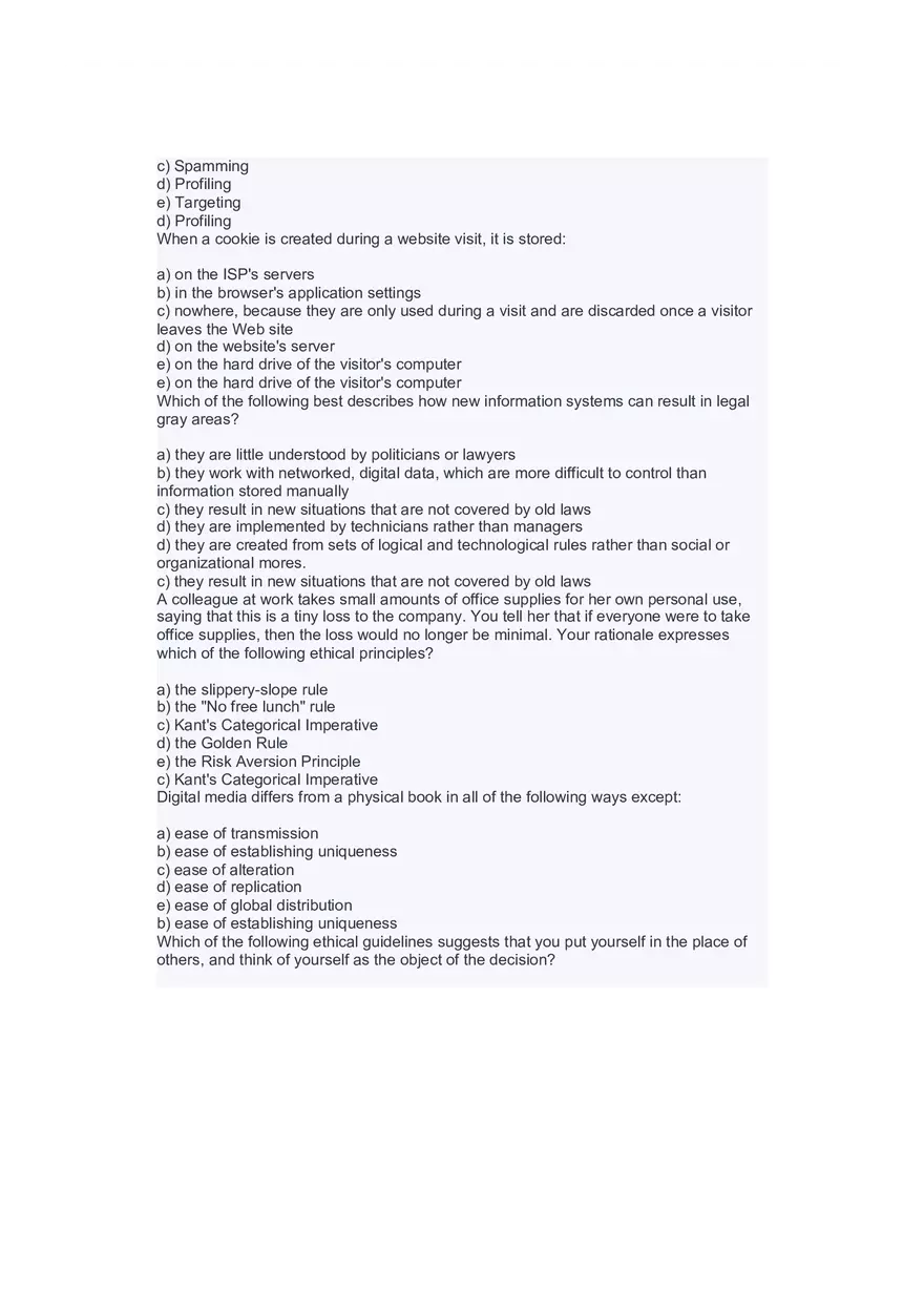 Introduction to Information Systems and Data Analytics Answers Part 8 - Page 8