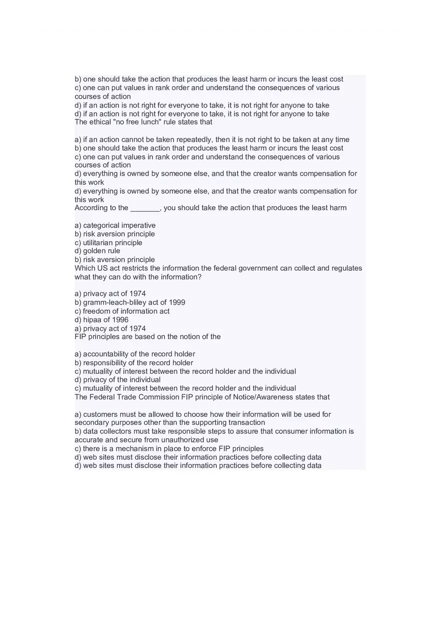 Introduction to Information Systems and Data Analytics Answers Part 8 - Page 13