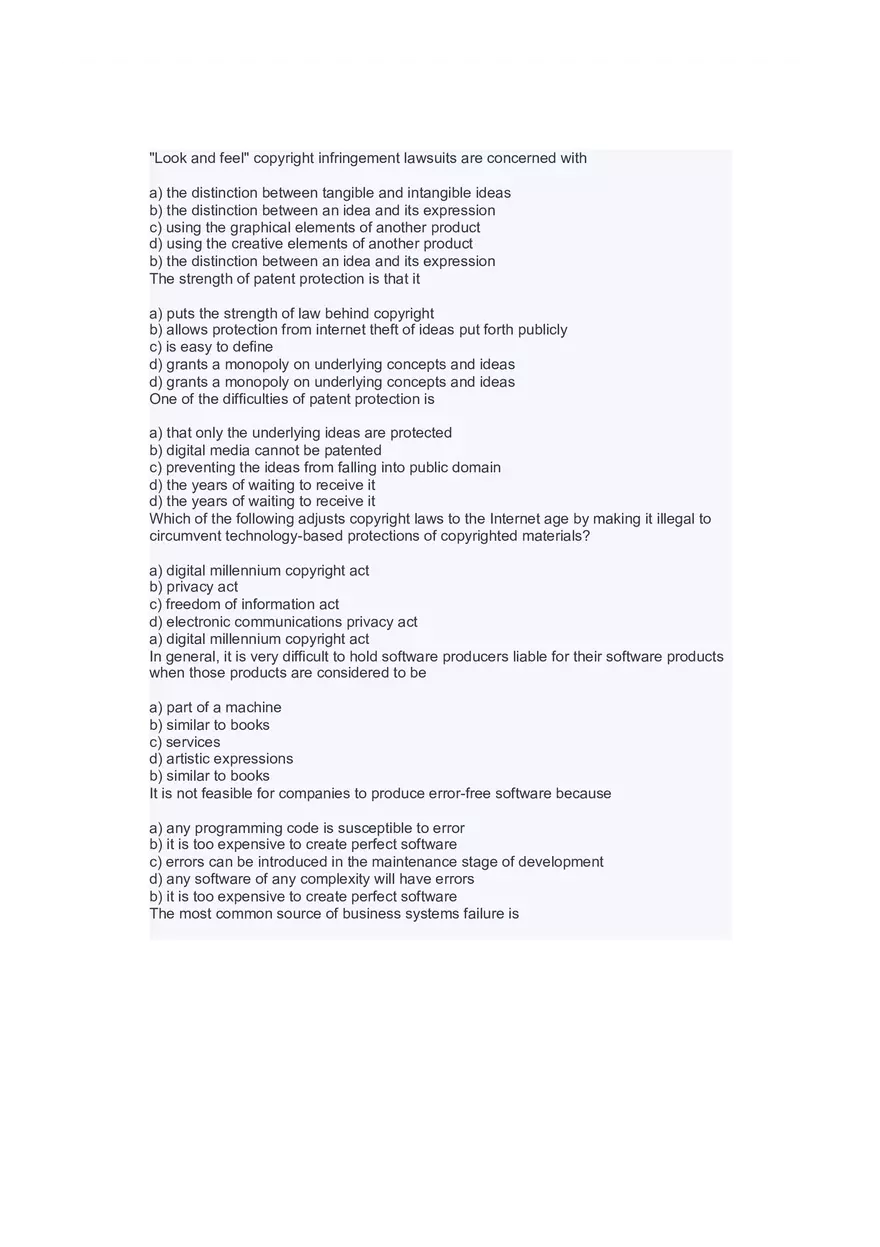 Introduction to Information Systems and Data Analytics Answers Part 8 - Page 16