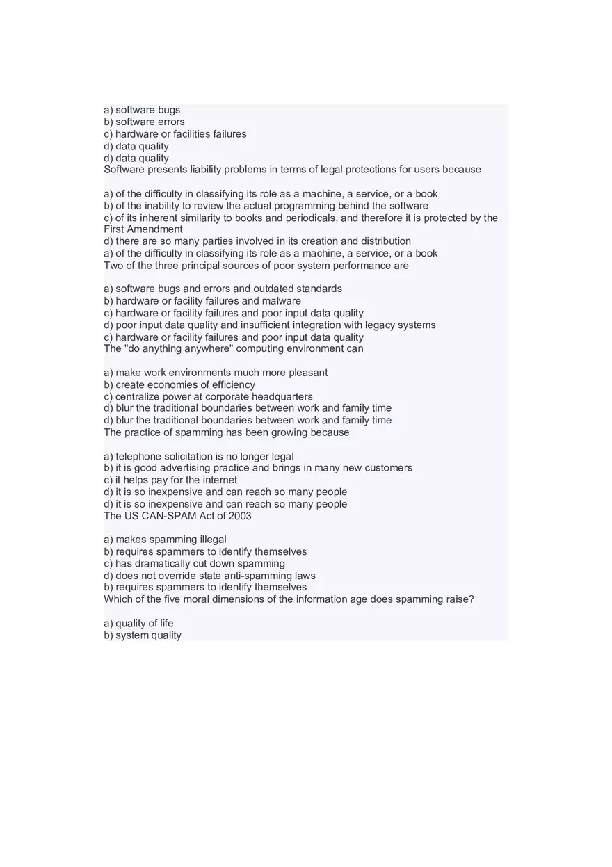 Introduction to Information Systems and Data Analytics Answers Part 8 - Page 17