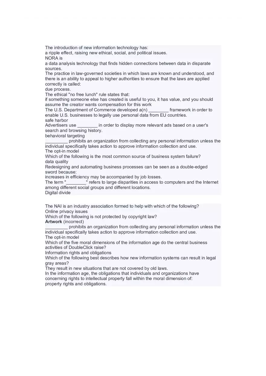 Introduction to Information Systems and Data Analytics Answers Part 8 - Page 4