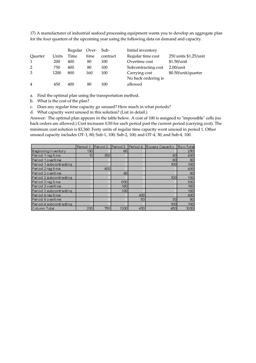 Aggregate Planning and S&OP Answer Key Part 3 - Page 4