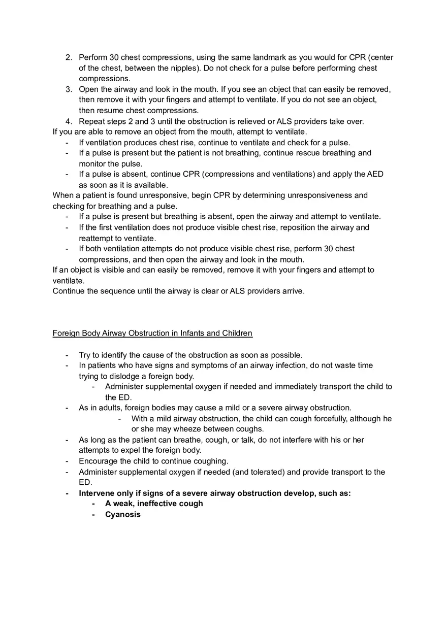 BLS Resuscitation Notes - Page 9