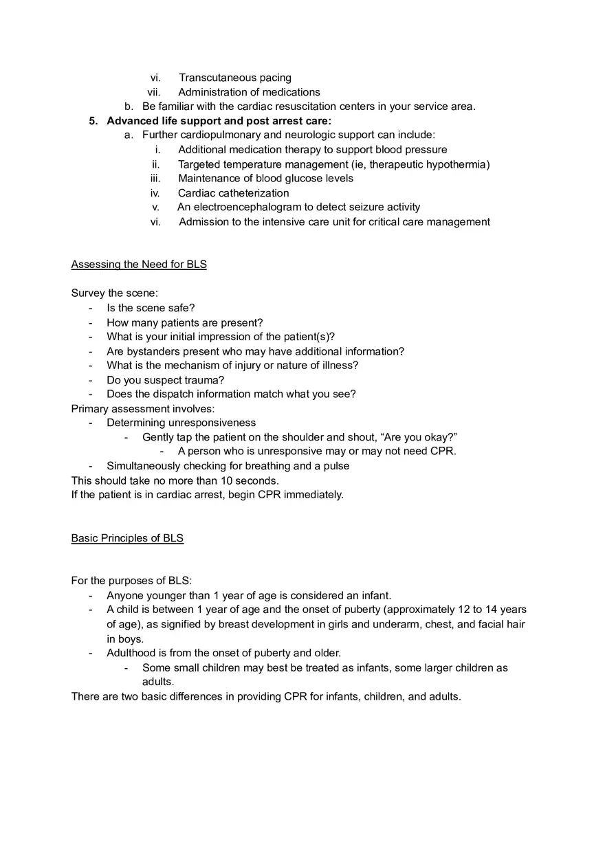BLS Resuscitation Notes - Page 13