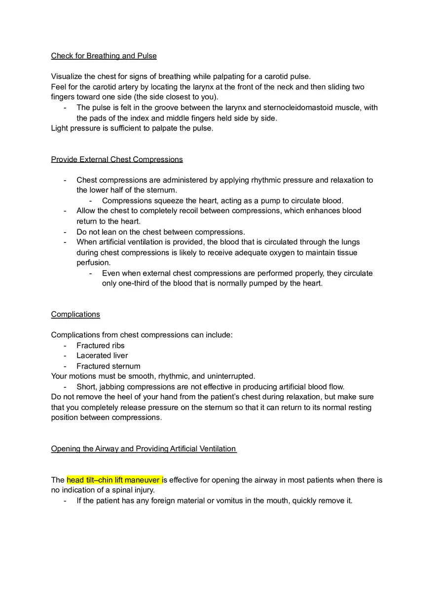 BLS Resuscitation Notes - Page 18
