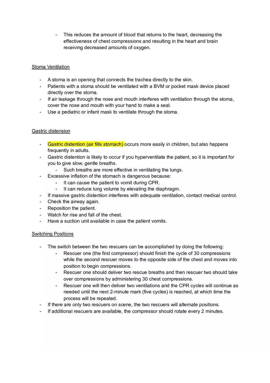 BLS Resuscitation Notes - Page 20
