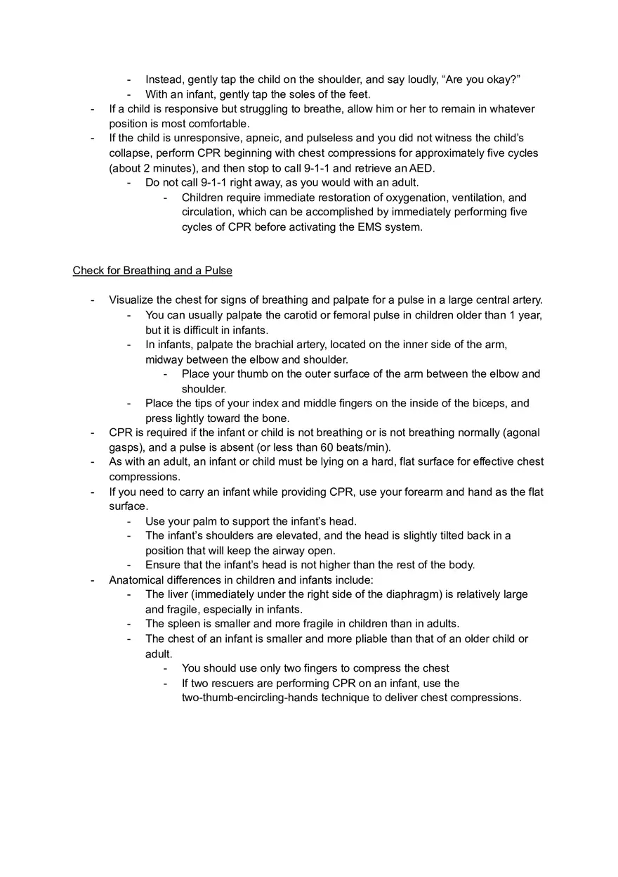 BLS Resuscitation Notes - Page 3