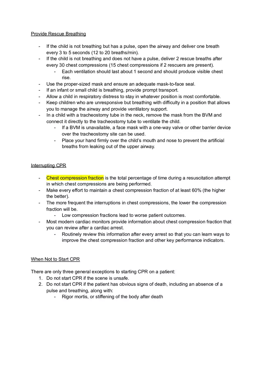 BLS Resuscitation Notes - Page 5