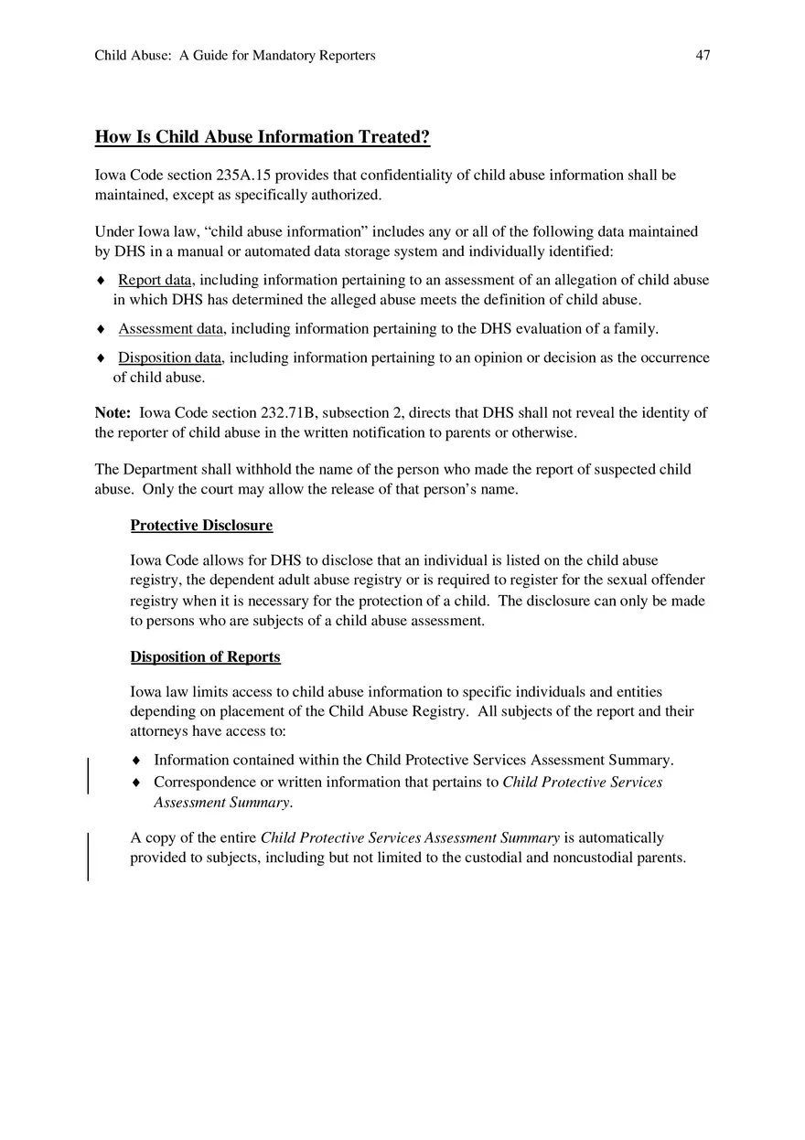 Child Abuse - A Guide for Mandatory Reporters Part 5 - Page 7