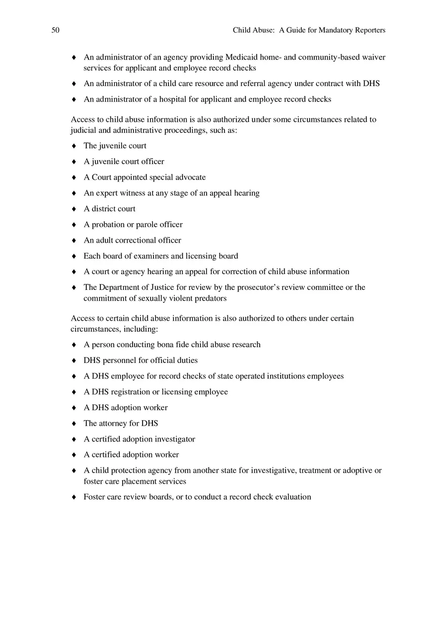 Child Abuse - A Guide for Mandatory Reporters Part 5 - Page 10