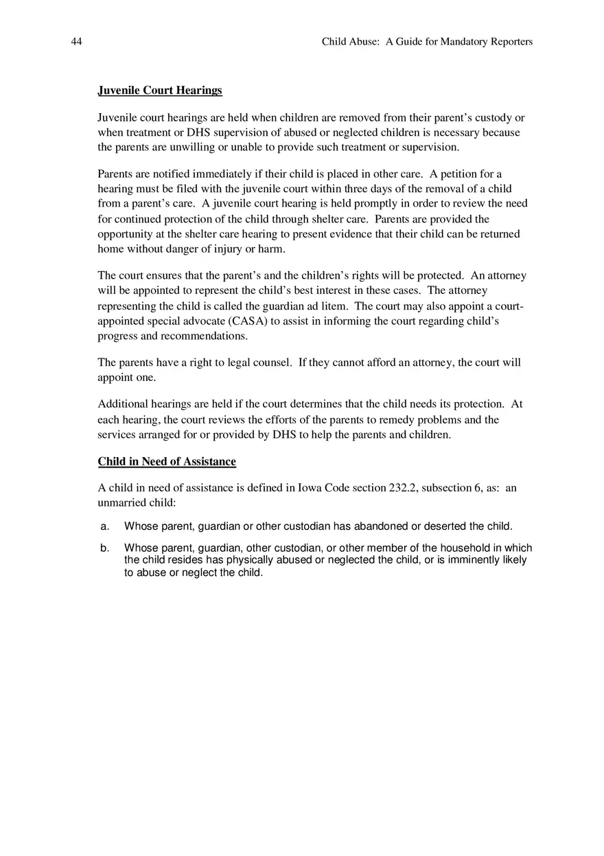 Child Abuse - A Guide for Mandatory Reporters Part 5 - Page 4