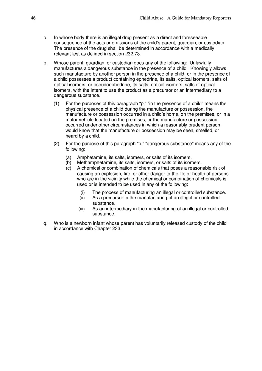 Child Abuse - A Guide for Mandatory Reporters Part 5 - Page 6