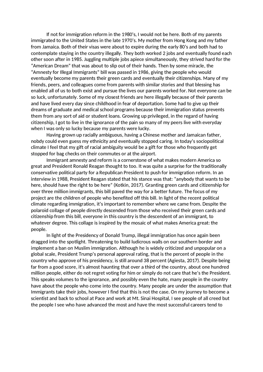 Self Portrait Essay - Page 1