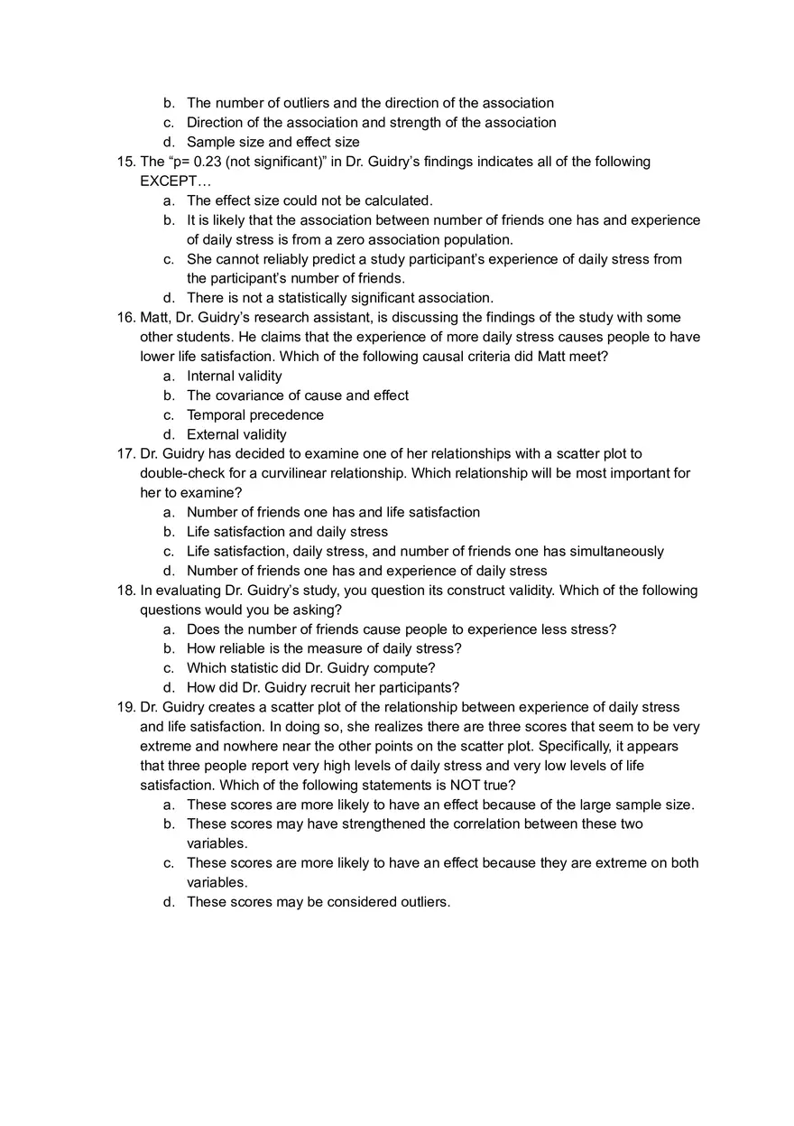 Understanding Correlations and Data Interpretation in Research Study Questions - Page 17