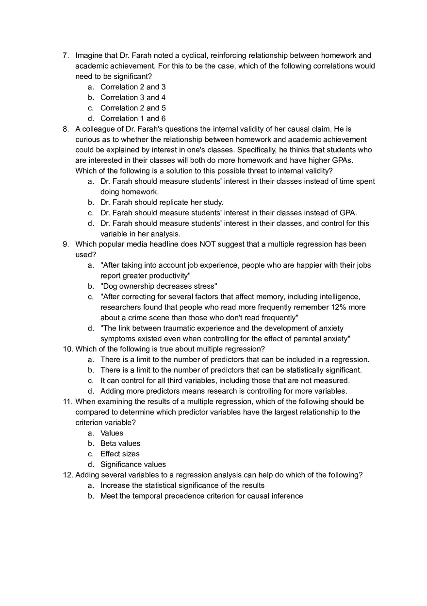 Understanding Correlations and Data Interpretation in Research Study Questions - Page 20