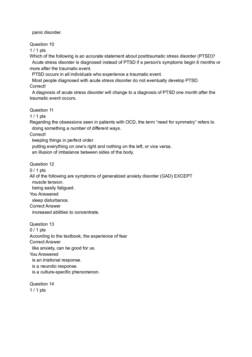 Specific Phobias Answers - Page 3