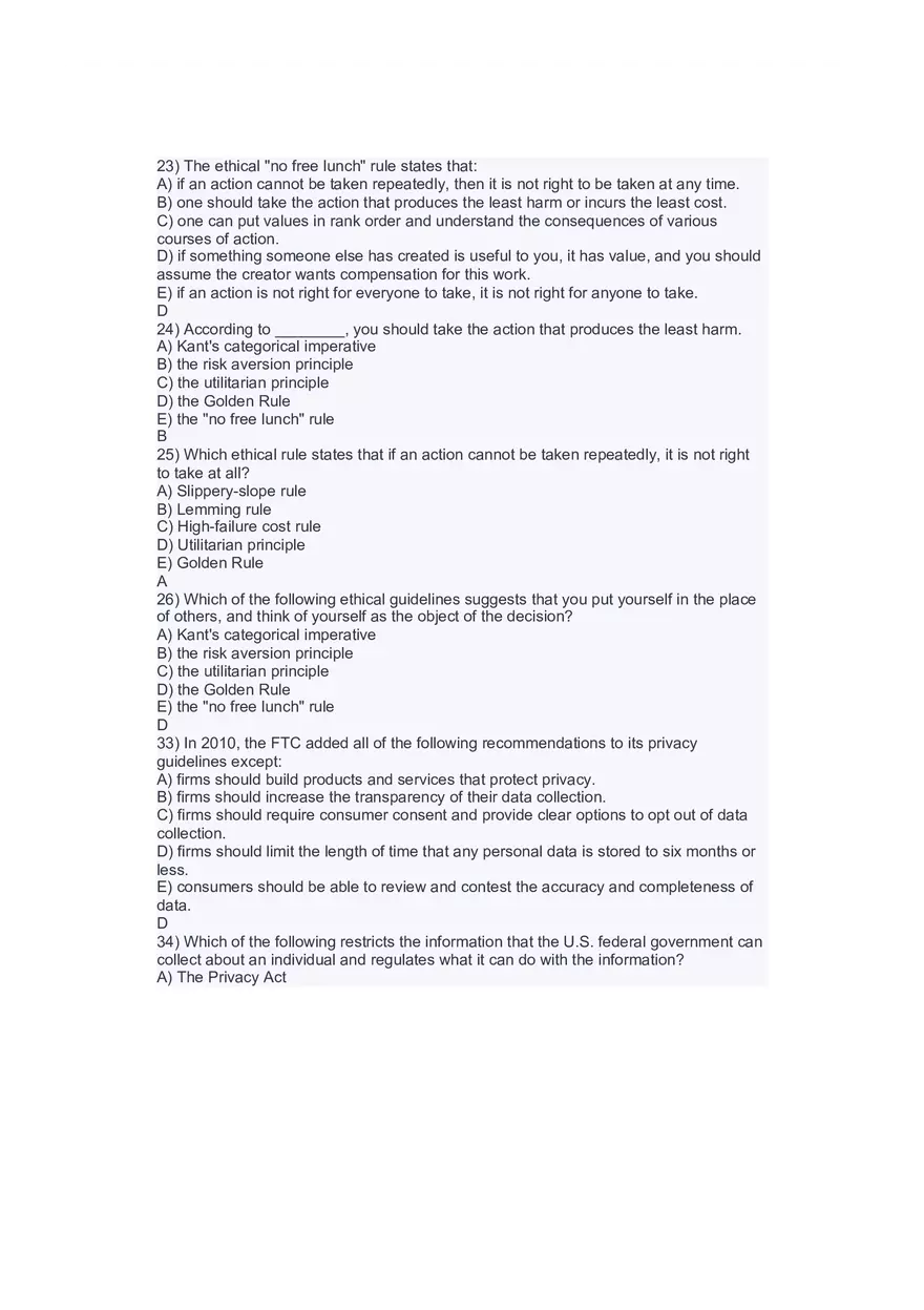 Introduction to Information Systems and Data Analytics Answers Part 3 - Page 9