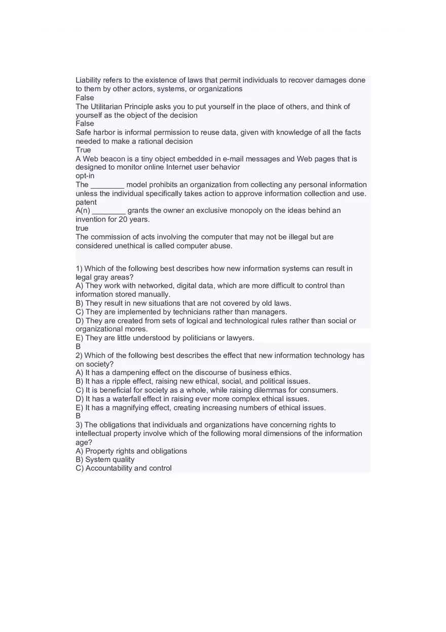 Introduction to Information Systems and Data Analytics Answers Part 3 - Page 3