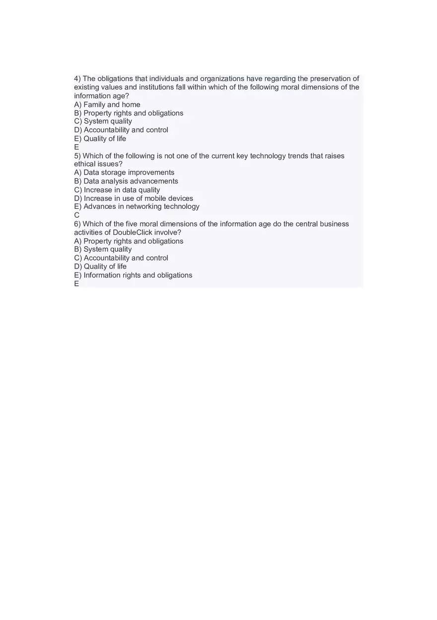 Introduction to Information Systems and Data Analytics Answers Part 3 - Page 5