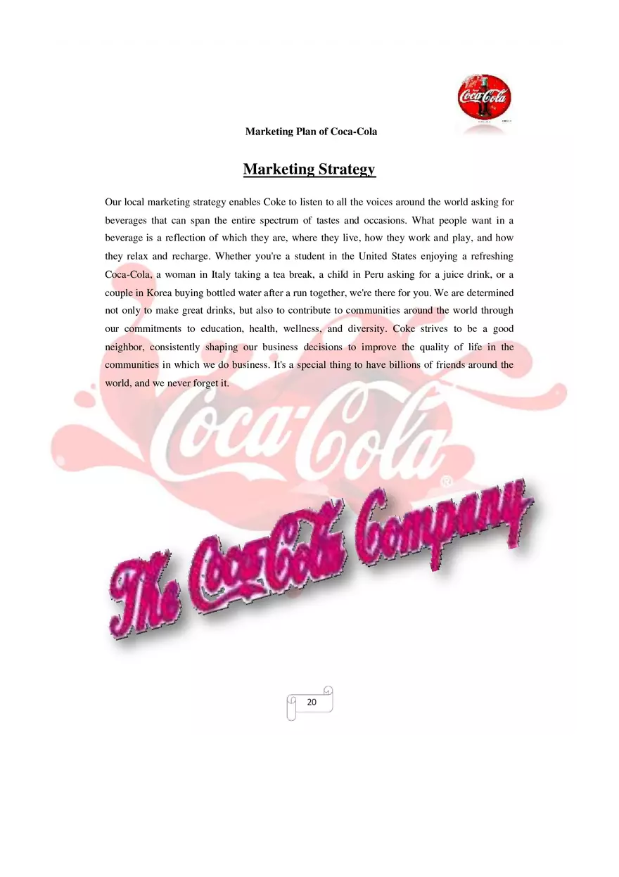 Marketing Plan of Coca-Cola Part 2 - Page 8