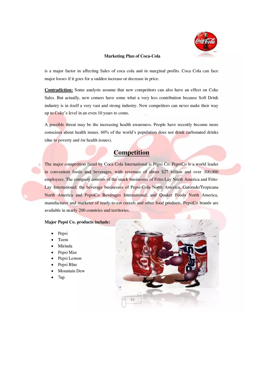 Marketing Plan of Coca-Cola Part 2 - Page 4