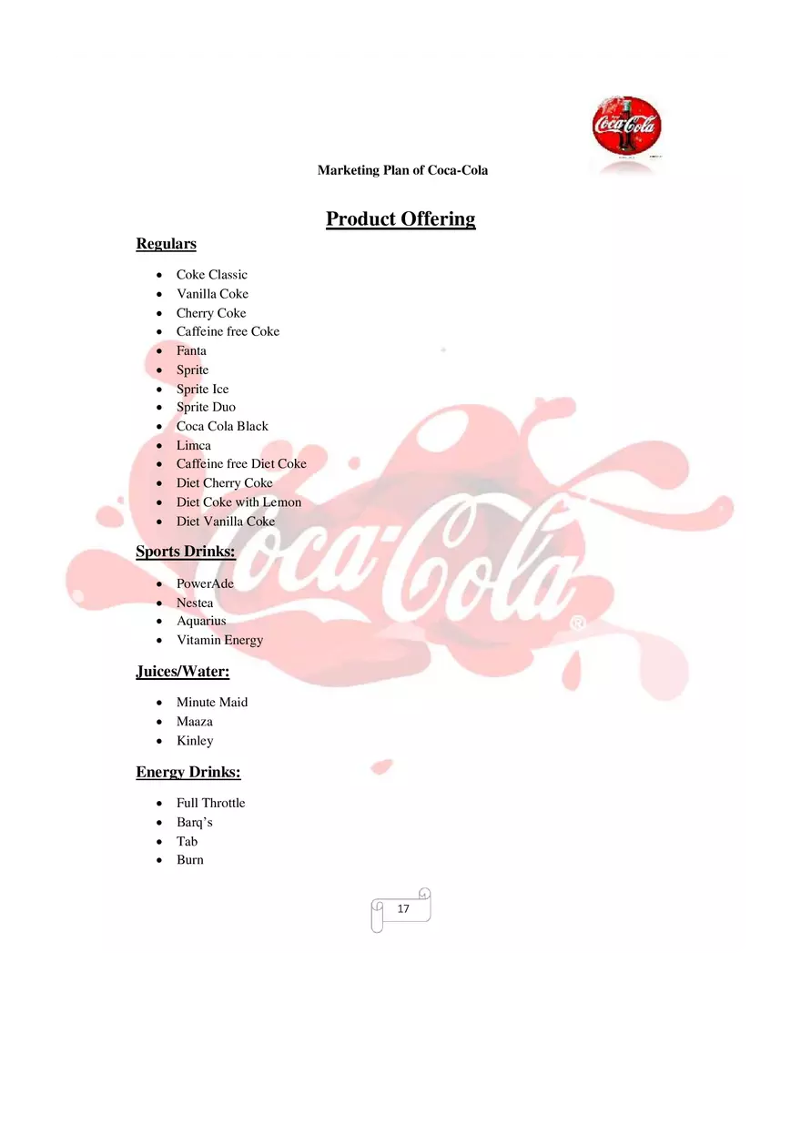 Marketing Plan of Coca-Cola Part 2 - Page 5