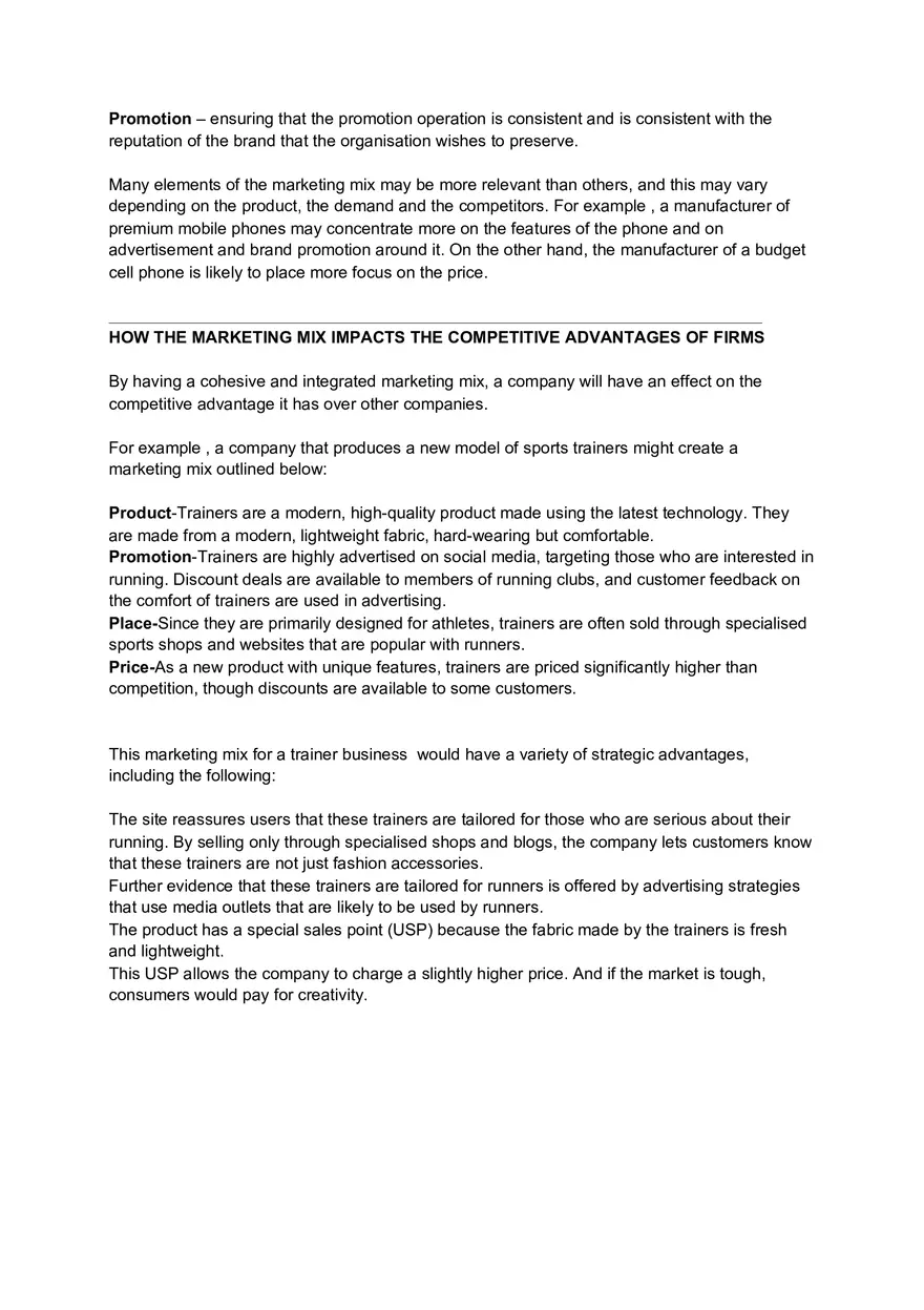 How the Marketing Mix is Used to Make Business Decisions - Page 3