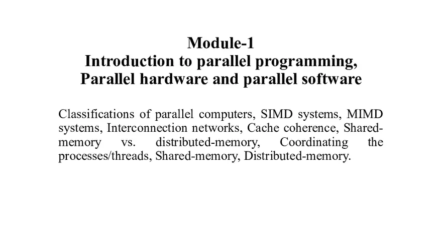 Parallel Computing MODULE-1 Sem 7 - Page 46