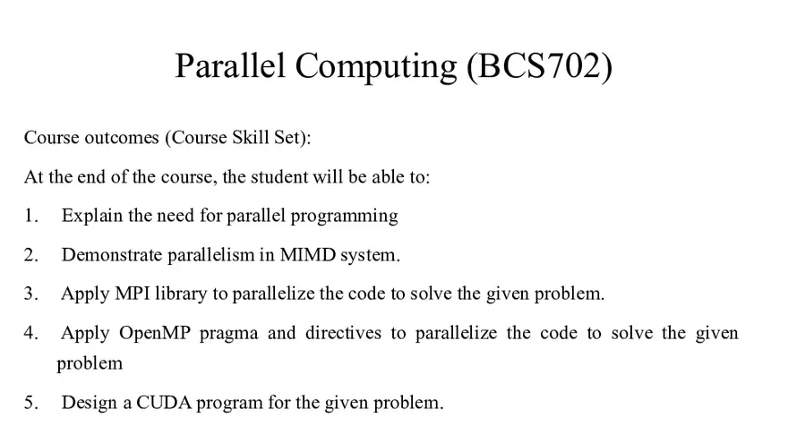 Parallel Computing MODULE-1 Sem 7 - Page 2