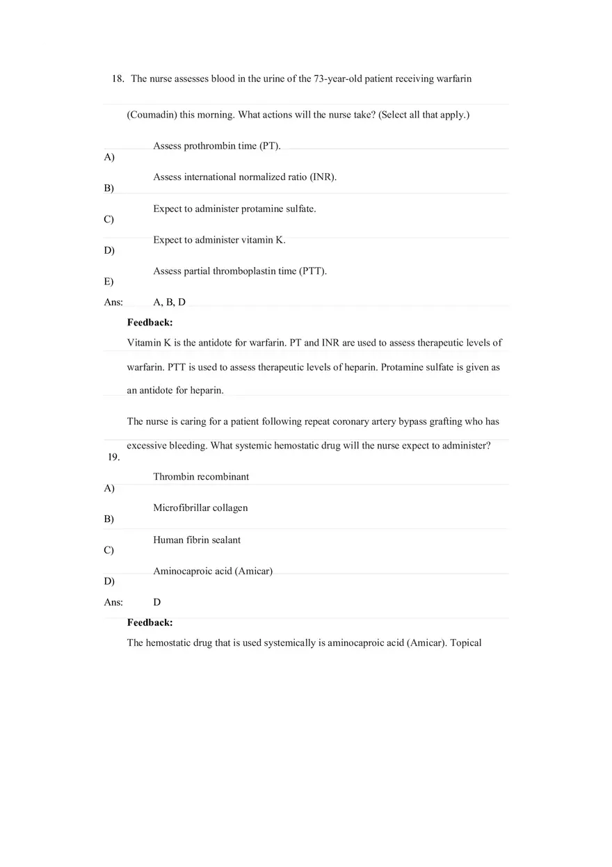 Drugs Affecting Blood Coagulation (Part 2) - Page 1
