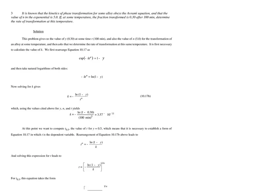 Nucleation and Growth in Phase Transformations Tutorial 3 - Page 3