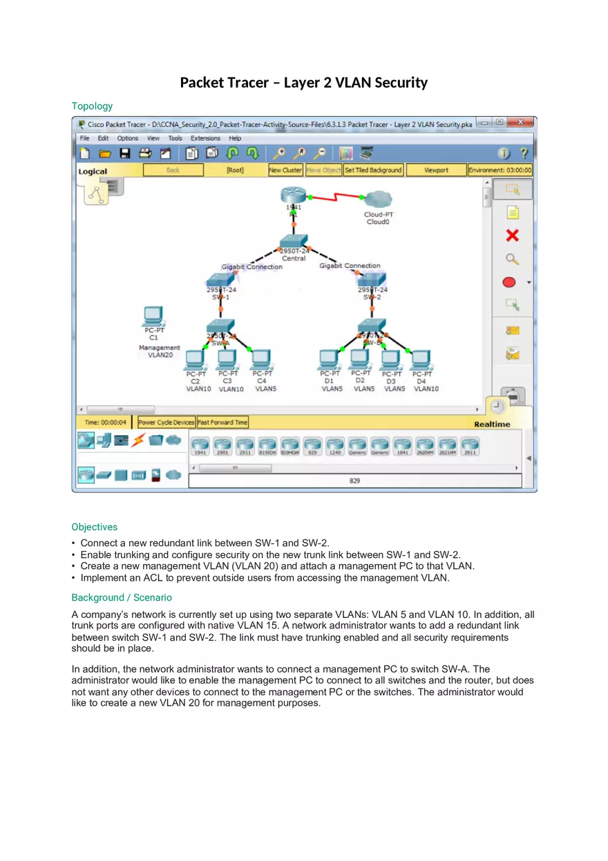 Layer 2 VLAN Security Answers - Page 1