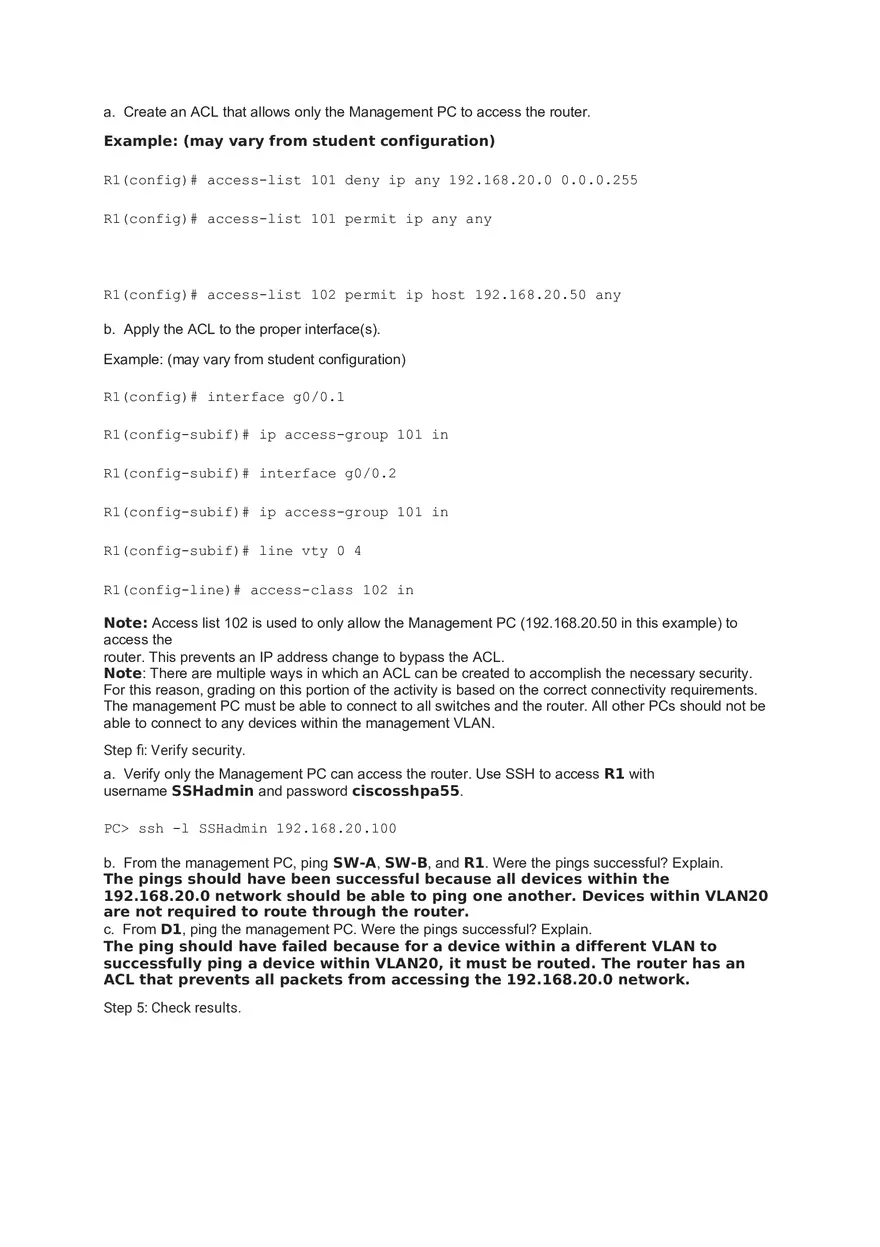Layer 2 VLAN Security Answers - Page 5