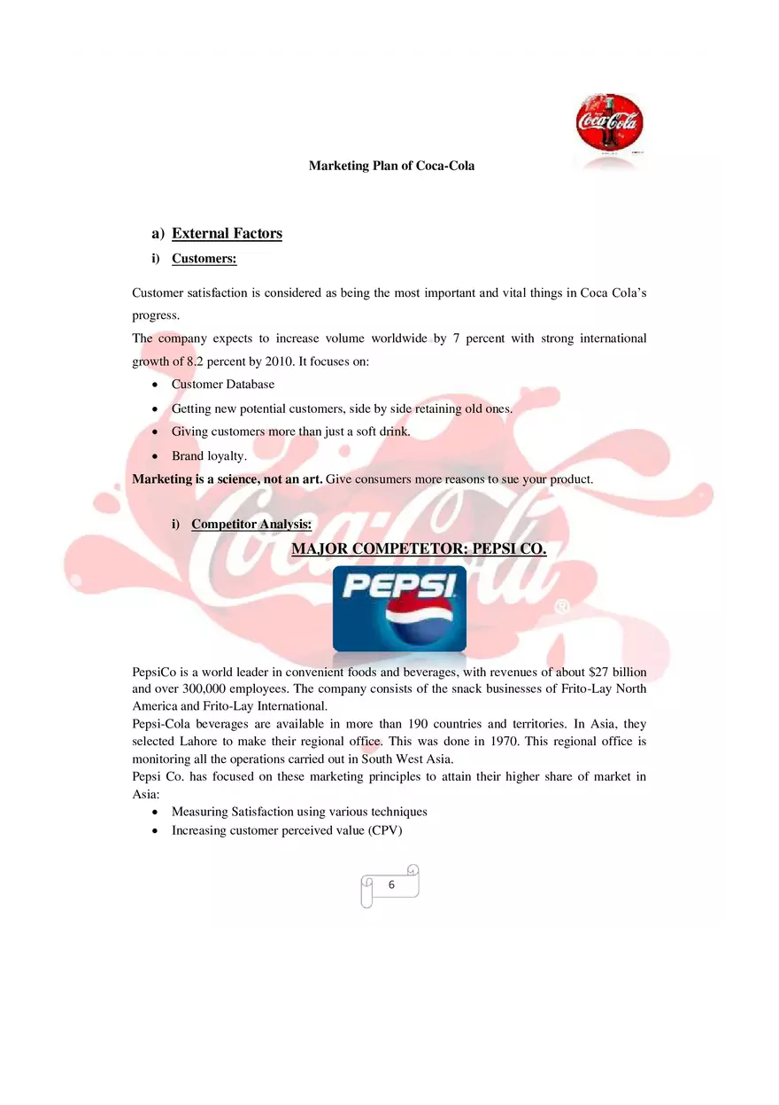 Marketing Plan of Coca-Cola Part 1 - Page 8
