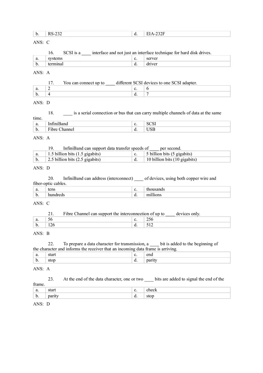 Introduction to Computer Networks Answer Key Part 2 - Page 7