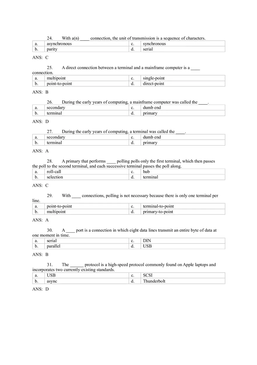 Introduction to Computer Networks Answer Key Part 2 - Page 8