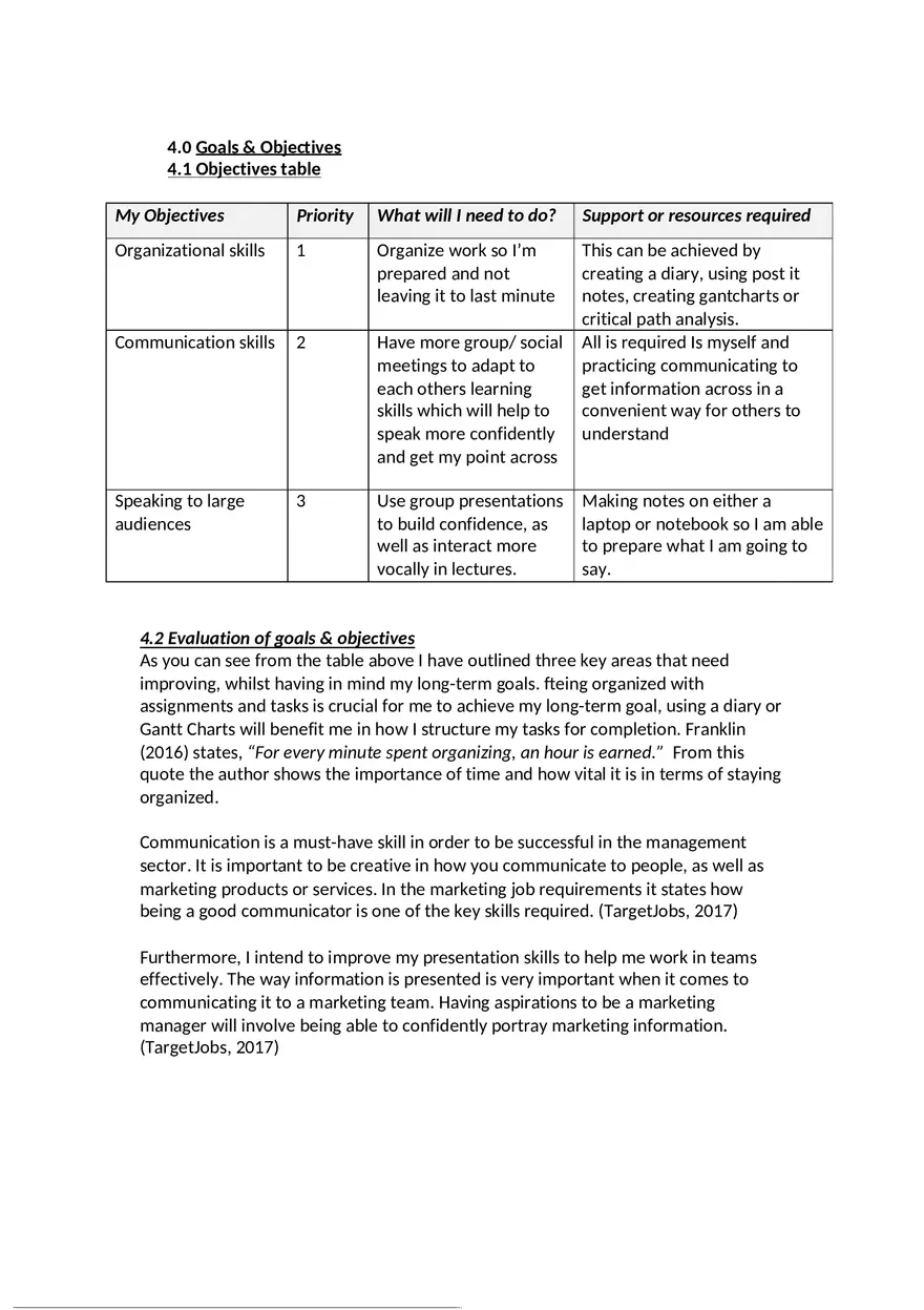 Personal Development Plan Assignment - Page 4
