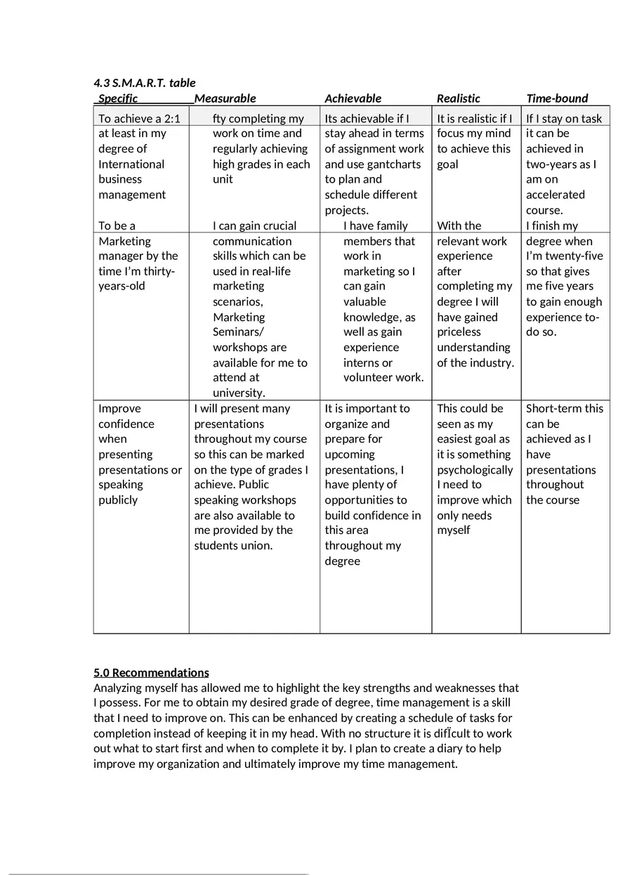 Personal Development Plan Assignment - Page 5