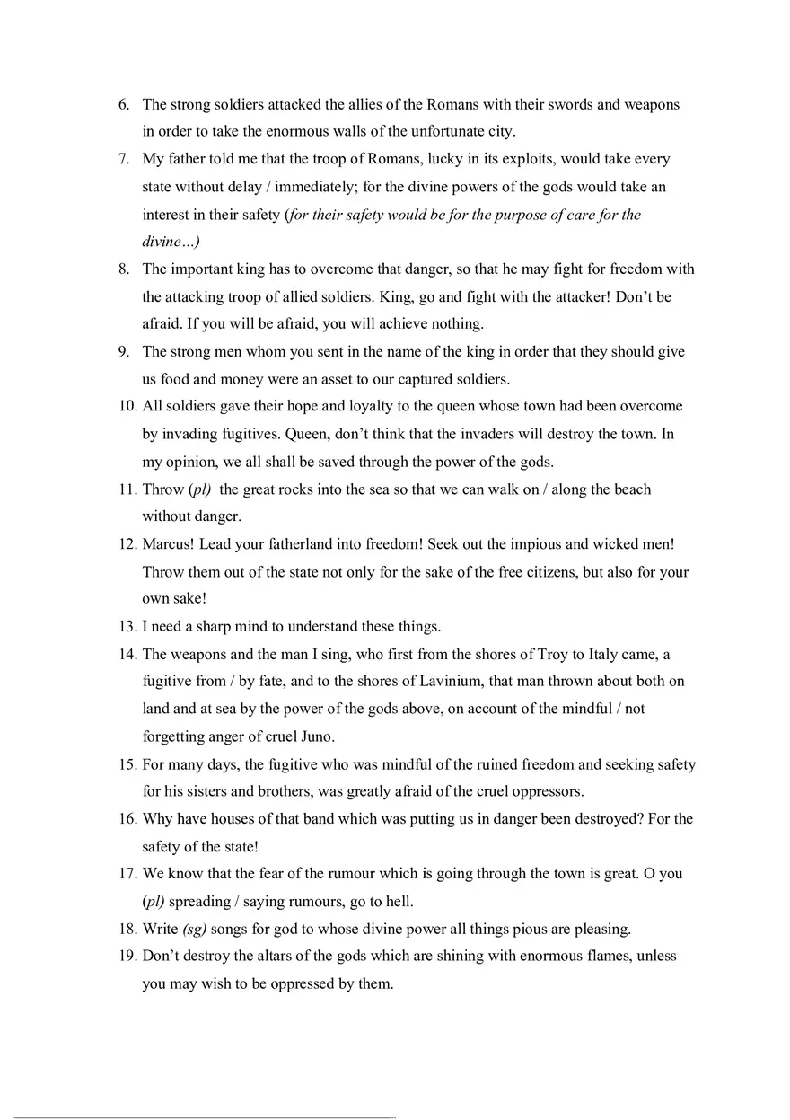 Answer Key for Latin. An Intensive Course Part 4 - Page 9