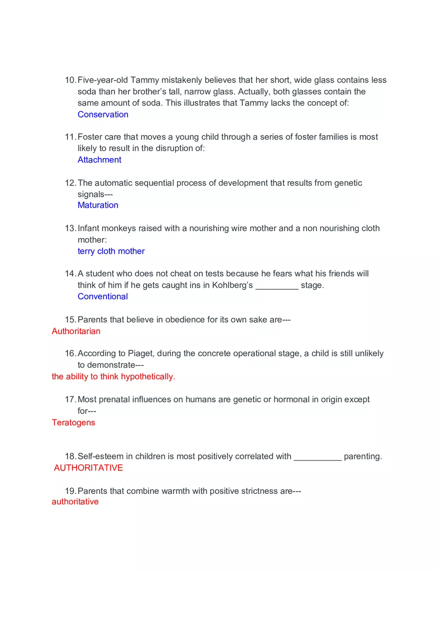 Attachment, Identity, and Cognitive Stages Answers - Page 2