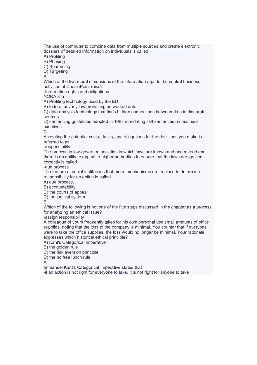 Introduction to Information Systems and Data Analytics Answers Part 7 - Page 7